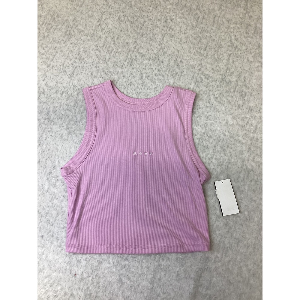 Roxy Womens Orchid Bouquet Pink Ribbed Crop Tank Top RZ714Z7AA8IJ Size L